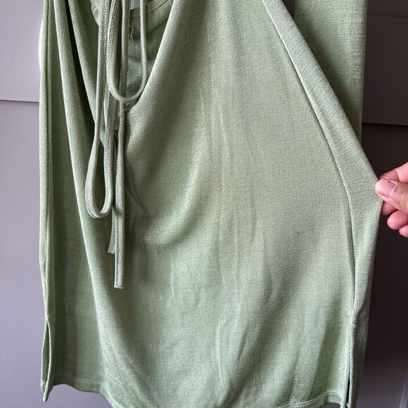 Princess Polly Ribbed Long Sleeve Open Back Mini Bodycon Dress Green Sz. 4 - Picture 8 of 14